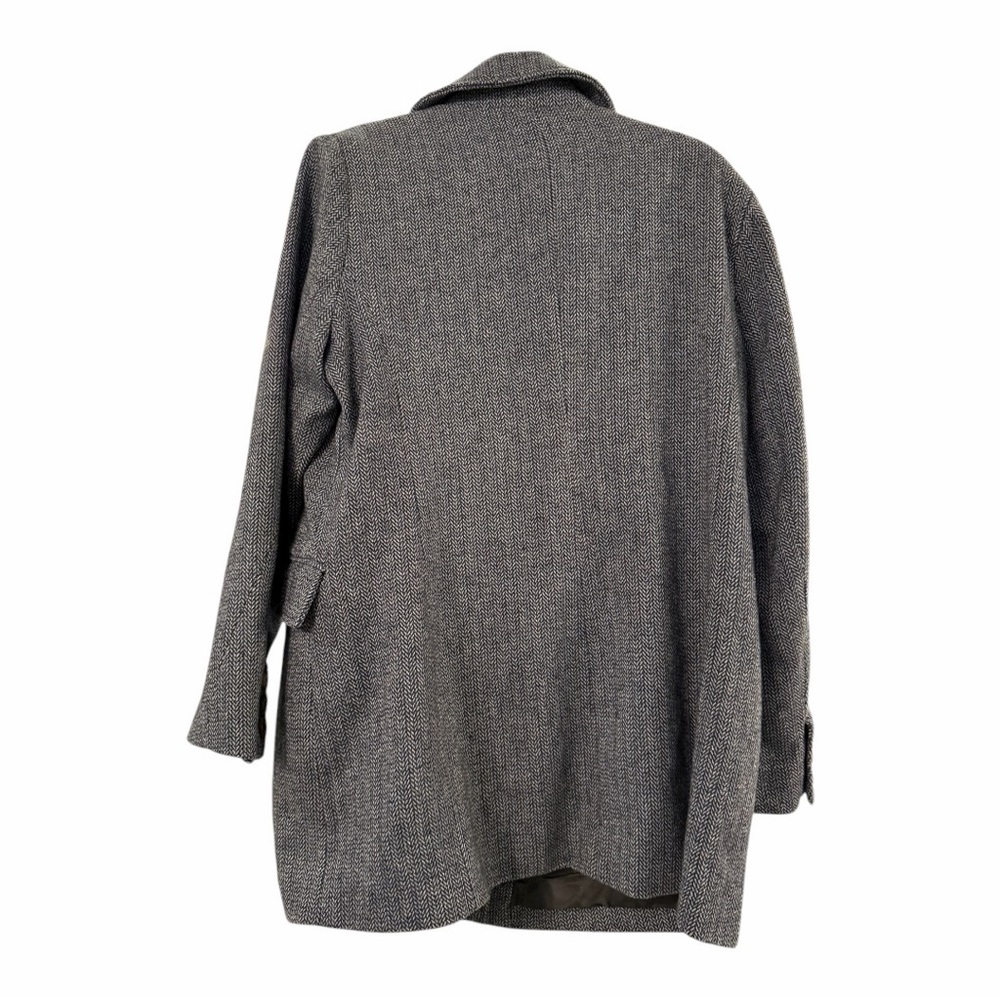 Chic‎ Double-Breasted Gray/Navy Pea Coat - Picture 3 of 5